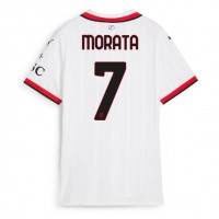 AC Milan Alvaro Morata #7 Vonkajší Ženy futbalový dres 2024-25 Krátky Rukáv